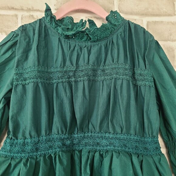 Trish Scully Hattie Emerald Green Long Dress sz 8 Spring Easter Party Victorian - Picture 8 of 10